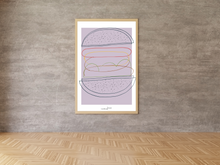 Indlæs billede til gallerivisning Utraditionel burger plakat